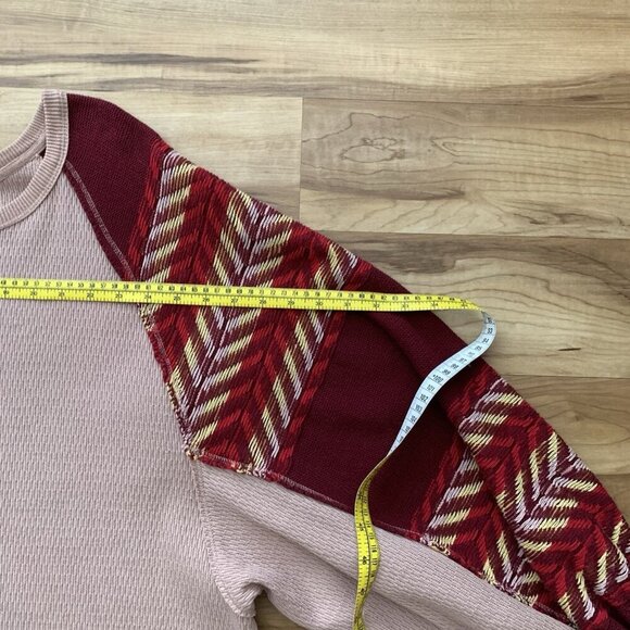 Free People Rainbow Dreams Top Arizona Sands Size Large OB978656 Balloon Sleeve - Picture 9 of 13